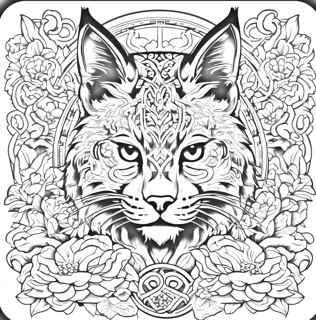 Bobcat & Peonies