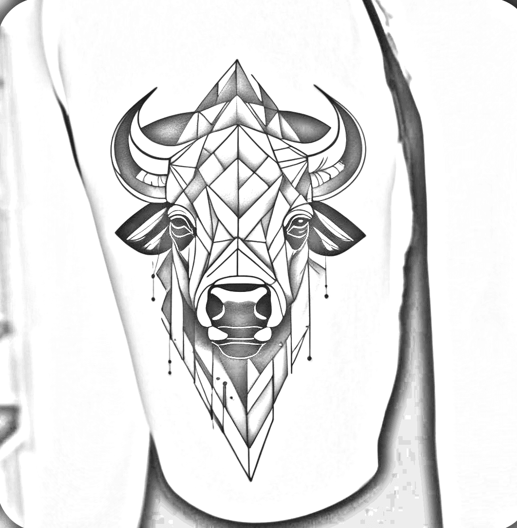Geometric Bison No. 1